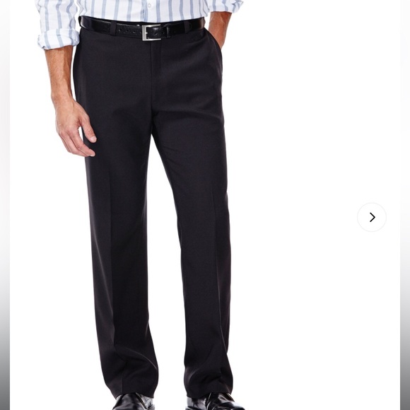 Haggar E-Clo Repreve Stria – Pantaloni Uomo Vestibilità Classica, Talpa, 38W X 31L, Tessuto Riciclato E Stiro Facile - 4